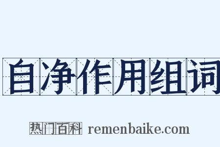 自净作用组词是什么意思的图片